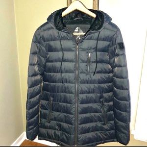 WORN ONCE- Mooseknuckles Lightweight Navy Zip Coat